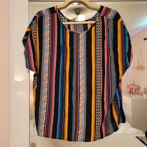 Multicolor Striped Women's Top